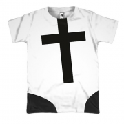 3D футболка с крестом и руками