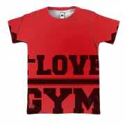3D футболка I love gym