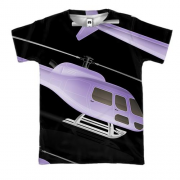 3D футболка с негативными вертолетами
