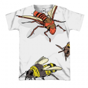 3D футболка з комахами