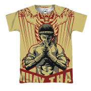3D футболка з борцем Muay Thai