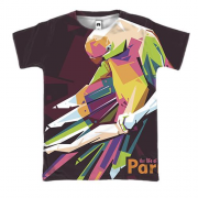 3D футболка з акварельних папугою
