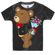 Дитяча 3D футболка з плюшевим ведмедиком хлопчиком