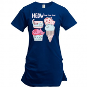 Удлиненная футболка MEOW Cats