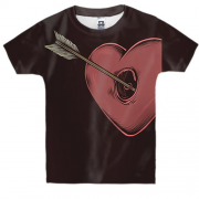 Детская 3D футболка с сердцем и стрелой