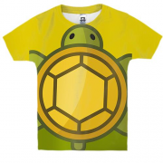 Дитяча 3D футболка с зеленой черепахой