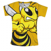 Женская 3D футболка с пчелой качком
