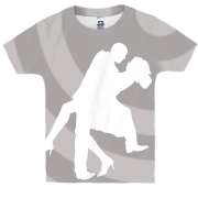 Детская 3D футболка с белой танцующей парой