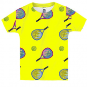 Детская 3D футболка с теннисными ракетками