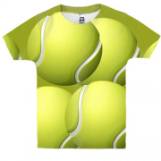 Детская 3D футболка с мячиками для тенниса