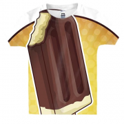 Детская 3D футболка с шоколадным мороженым