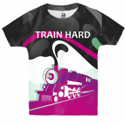 Детская 3D футболка Train Hard (joke)