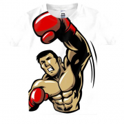 Детская 3D футболка с боксером борцом