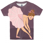 Дитяча 3D футболка з маленькою балериною
