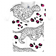 Дитяча 3D футболка з гепардами
