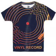 Детская 3D футболка Vinyl record