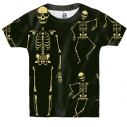 Дитяча 3D футболка з танцюючим скелетом