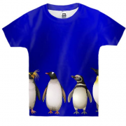 Дитяча 3D футболка з породистими пінгвінами