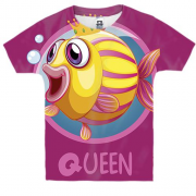 Детская 3D футболка Queen fish