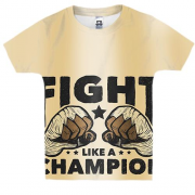 Детская 3D футболка Fight like a champion