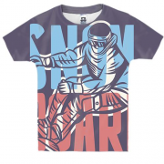 Дитяча 3D футболка Snowboard men