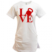 Удлиненная футболка LOVE WorkOut