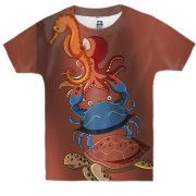Дитяча 3D футболка з підводними тваринами