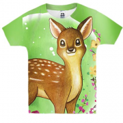 Дитяча 3D футболка з маленьким оленям