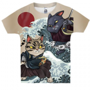 Дитяча 3D футболка з японськими котами