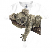 Дитяча 3D футболка з ледачою коалою