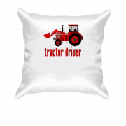 Подушка с надписью "Tractor Driver"