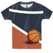 Детская 3D футболка с баскетбольным полем