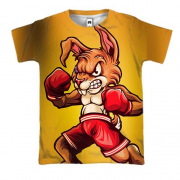 3D футболка Заєць-боксер