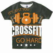 Детская 3D футболка Crossfit go hard