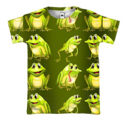 3D футболка з прикольними жабами