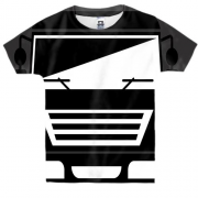 Детская 3D футболка с черной кабиной DAF