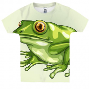 Детская 3D футболка с зеленой лягушкой