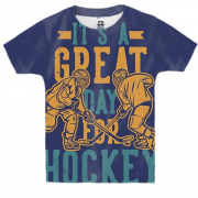 Детская 3D футболка Great day for hockey