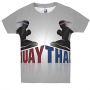Детская 3D футболка с борцами Muay Thai