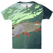 Дитяча 3D футболка з рибою під водою в річці