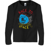 Детский лонгслив Race to space