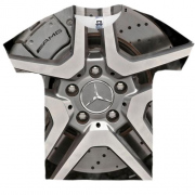 Дитяча 3D футболка з колесом Mercedes