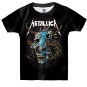 Детская 3D футболка Metallica (с черепом быка)