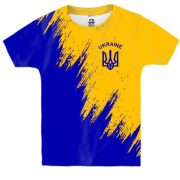 Детская 3D футболка Ukraine (желто-синяя)