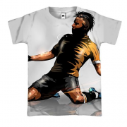 3D футболка Футболист на коленях