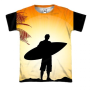 3D футболка Surfer with Board 2