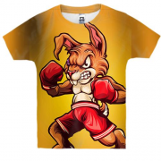 Детская 3D футболка Заяц-боксер