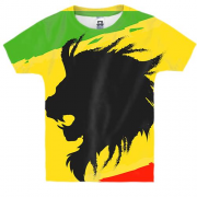 Детская 3D футболка с силуэтом льва