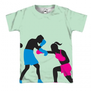 3D футболка Boy and Girl Boxing