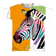 3D футболка Zebra Art